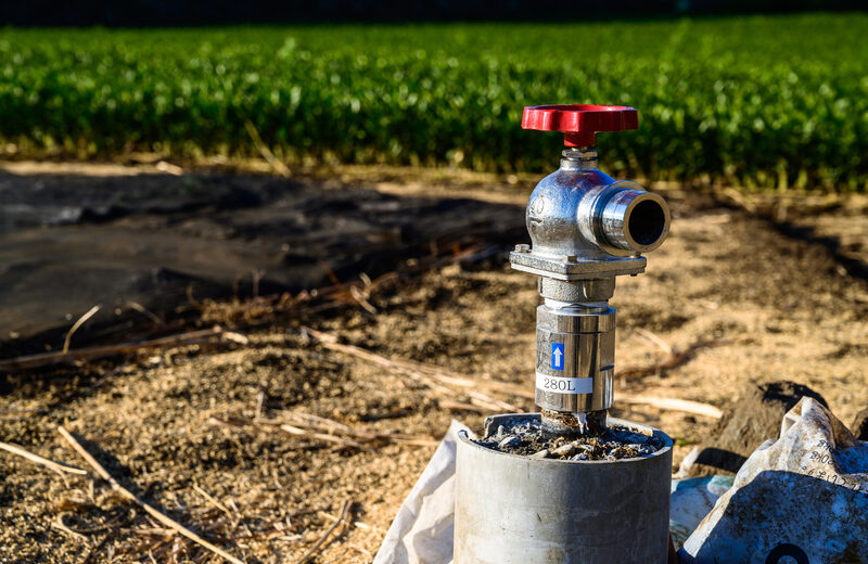 Pressure tank installation for a water well